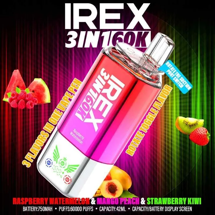Raspberry watermelon & Mango peach & Strawberry kiwi_IREX 3in1 60000