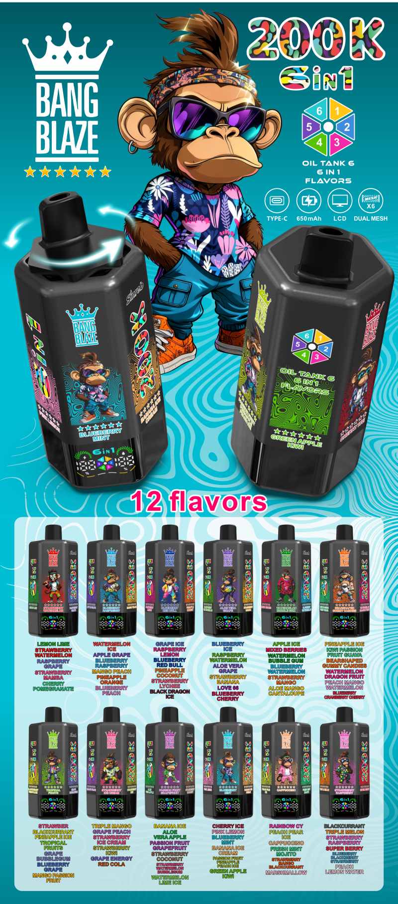 BANG BLAZE 200K 6in1 167 BANG BLAZE 200K 6in1 167