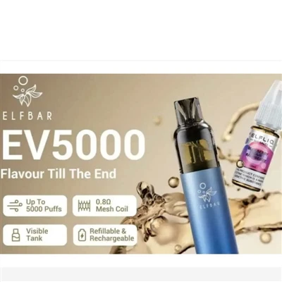 ELFBAR lance une cigarette électronique rechargeable EV5000 au Royaume-Uni, a...