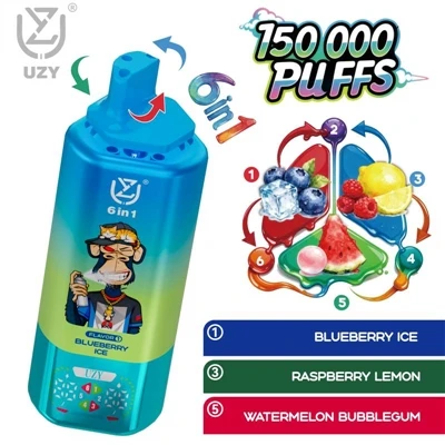 Cigarette électronique jetable UZY 6-po-1 150K|150 000 bouffées, six changeme...