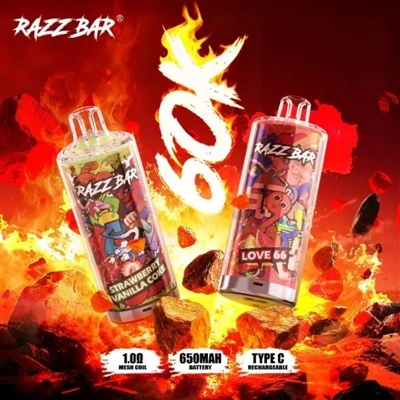 Razz Bar 60000 E-cigarette jetable|60 000 bouffées, le meilleur choix pour le...