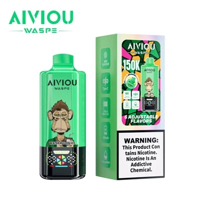 WASPE Aiviou 6 in 1 150K Puffs Vape jetable – Haute-capacité, cigarette élect...