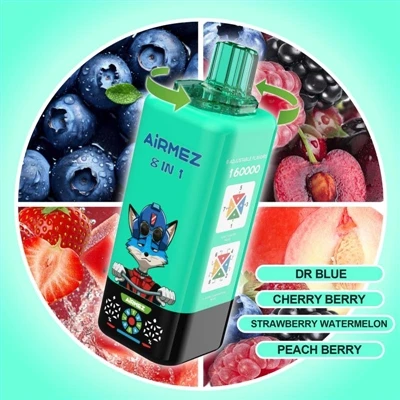 Airmez 8IN1 160K : un choix pratique pour les cigarettes électroniques jetabl...