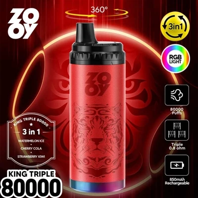 ZOOY KING 3-in-1 80000 Puff Vape jetable : innovation technologique et analys...