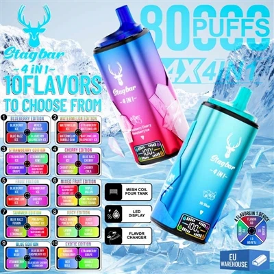 Stag Bar 4in1 80000 Puffs : un choix d'une nouvelle ère pour les cigarettes é...