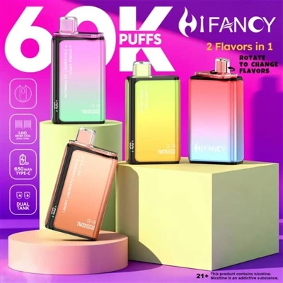 HIFANCY TWINMAX 60 000 bouffées — Profitez de deux saveurs à votre guise, sav...