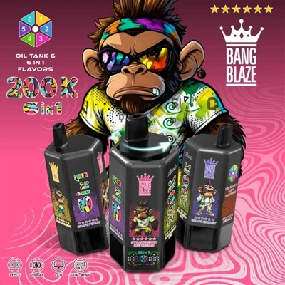 BANG BLAZE 200K 6in1 : un bâton en main, six saveurs au choix, fumez jusqu'à ...