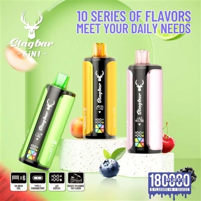 Stag Bar 6in1 180K : Quand les E-cigarettes jetables commencent à devenir « l...