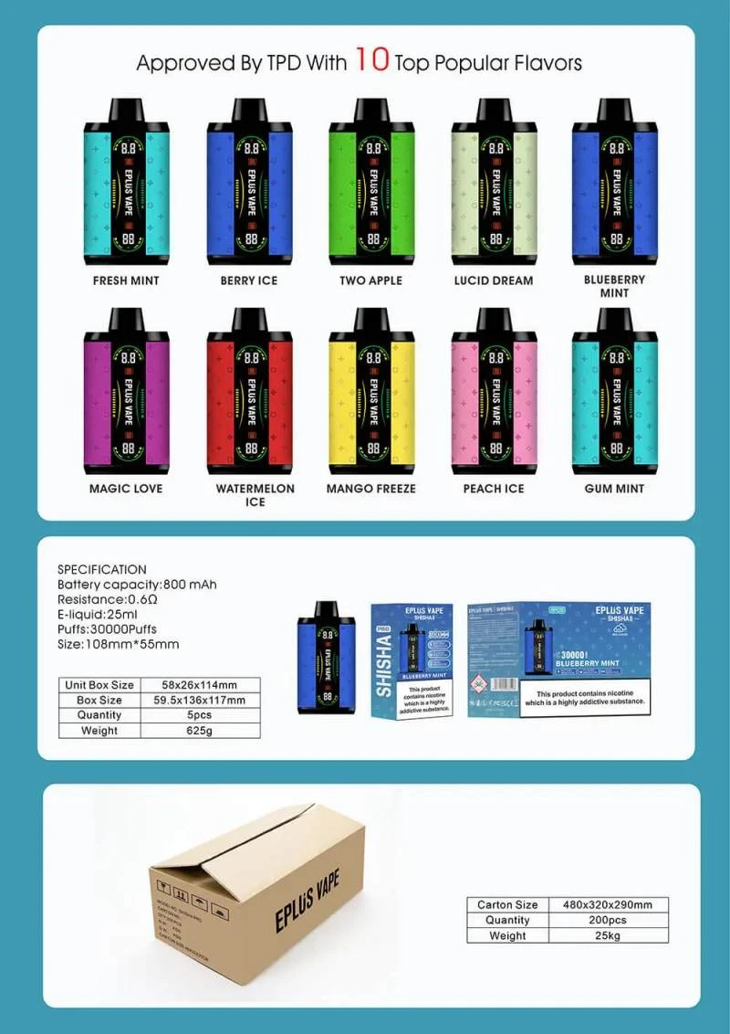 EPLUS VAPE SHISHA PRO 30000 5
