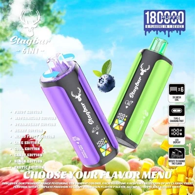 StagBar 6 pouces1 180K Puffs