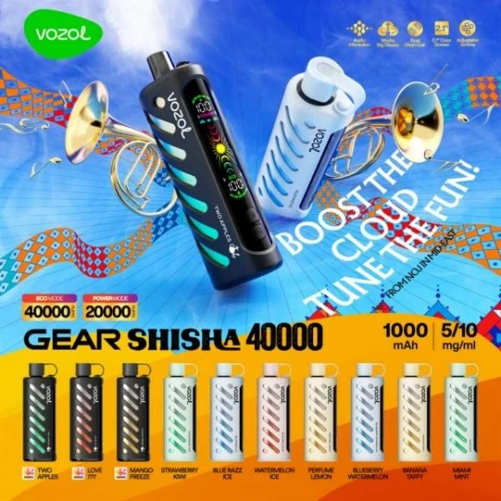 VOZOL GEAR SHISHA 40000 PUFFS VOZOL GEAR SHISHA 40000 PUFFS